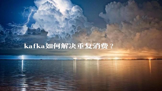 kafka如何解决重复消费?